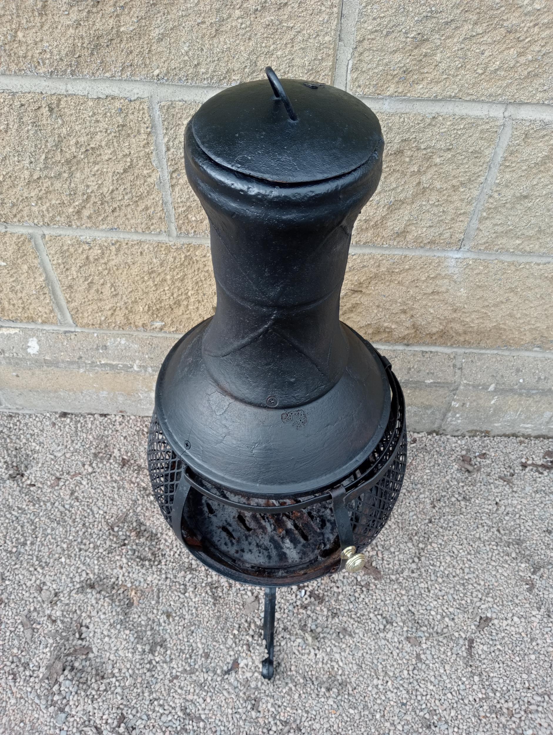 Cast iron Chiminea {H 90cm x Dia 40cm }. (NOT AVAILABLE TO VIEW IN PERSON) - Bild 3 aus 3