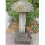 Composition stone garden feature {H 72cm x W 30cm x D 30cm }. (NOT AVAILABLE TO VIEW IN PERSON)