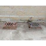 Two cast iron manholes {H 10cm x W 54cm x D 44cm }. (NOT AVAILABLE TO VIEW IN PERSON)