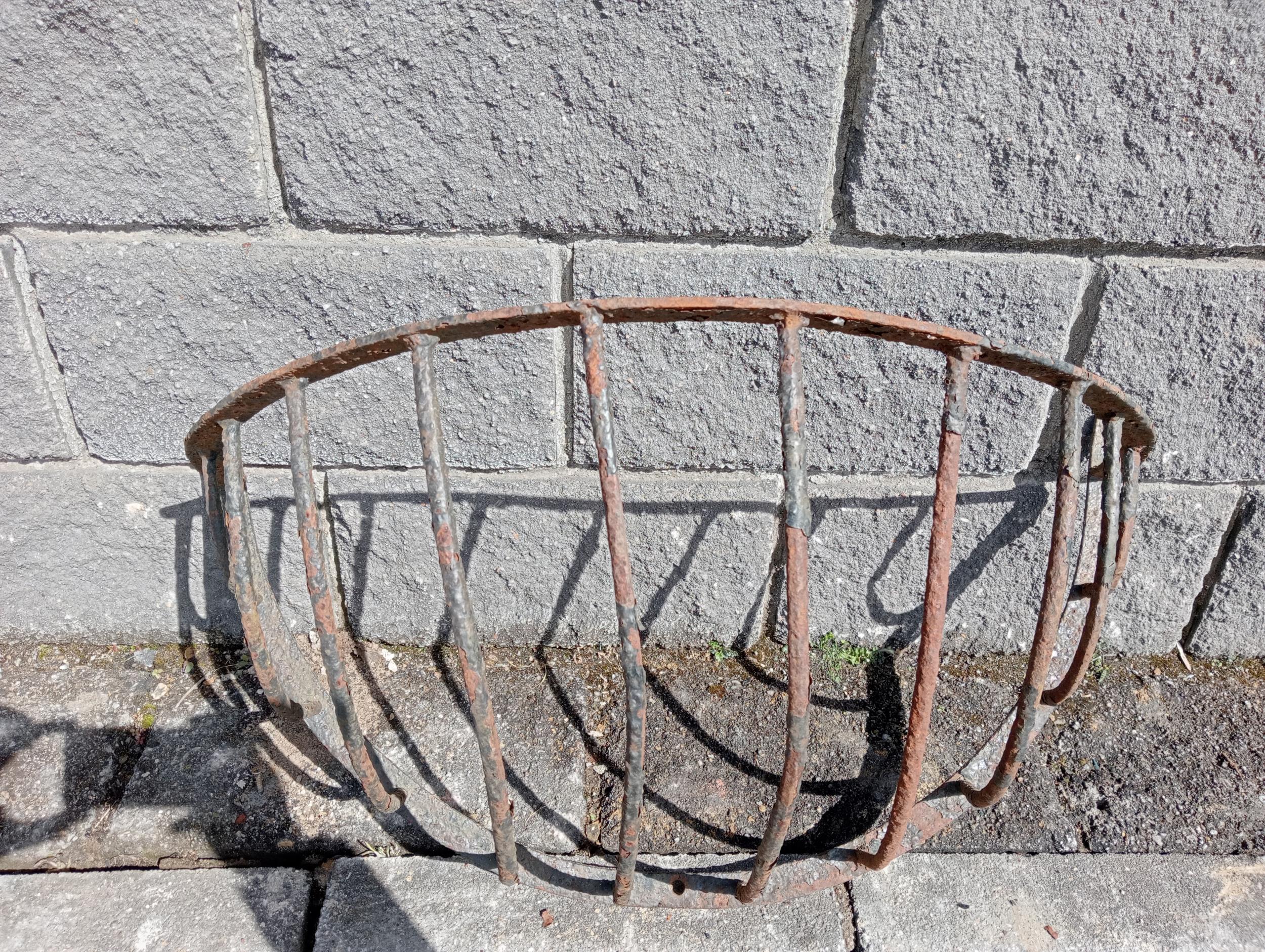 Wrought iron hay feeder corner {H 40cm x W 84cm x D 40cm }. (NOT AVAILABLE TO VIEW IN PERSON)