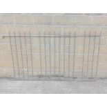 Three black railings {H 130cm x W 238cm}. (NOT AVAILABLE TO VIEW IN PERSON)