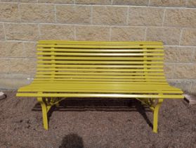 Rolltop garden bench {H 77cm x W 148cm x D 78cm }. (NOT AVAILABLE TO VIEW IN PERSON)