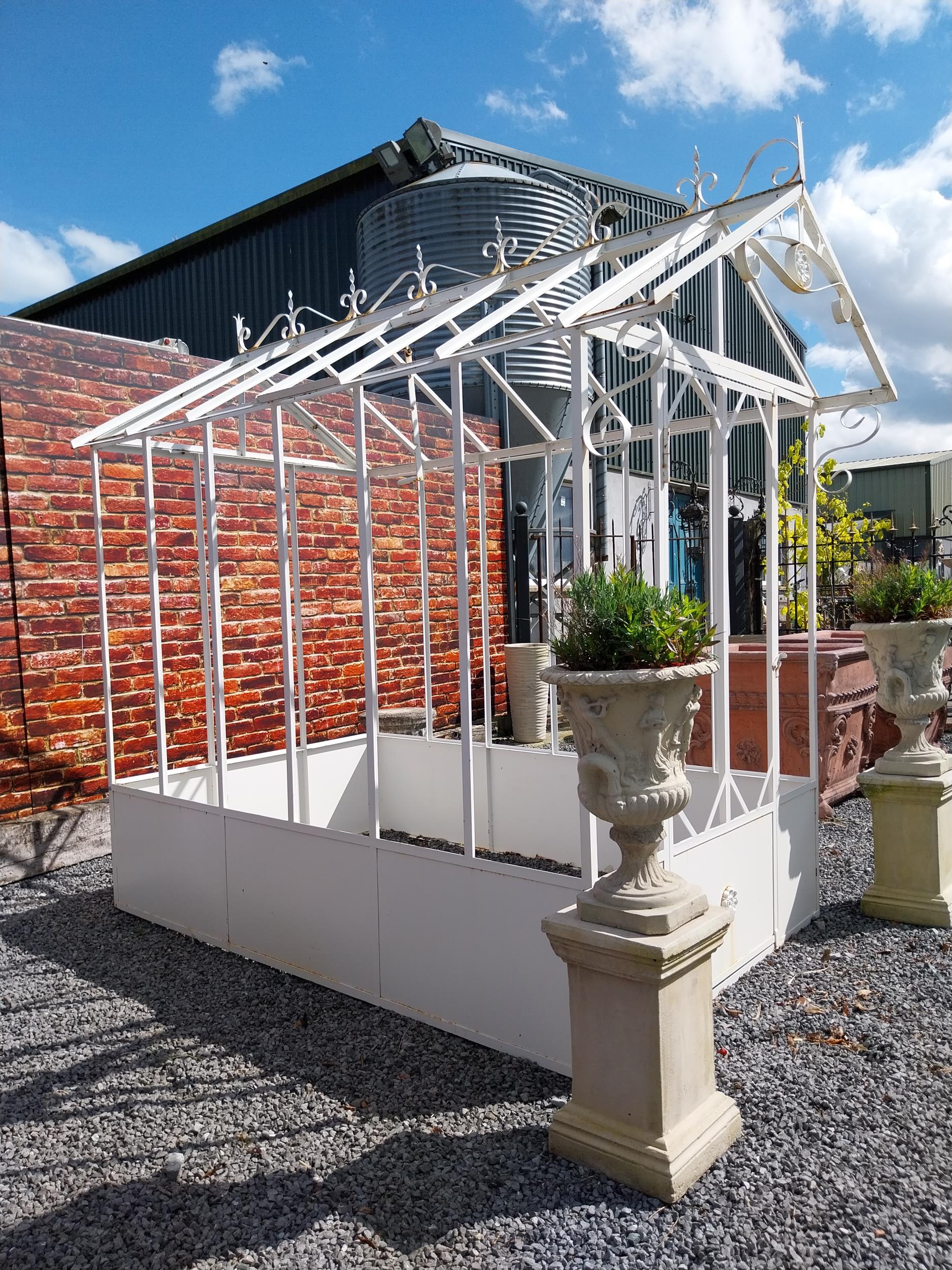 Good quality wrought iron French greenhouse in the Victorian style glass included {257 cm H x 170 cm - Image 2 of 4