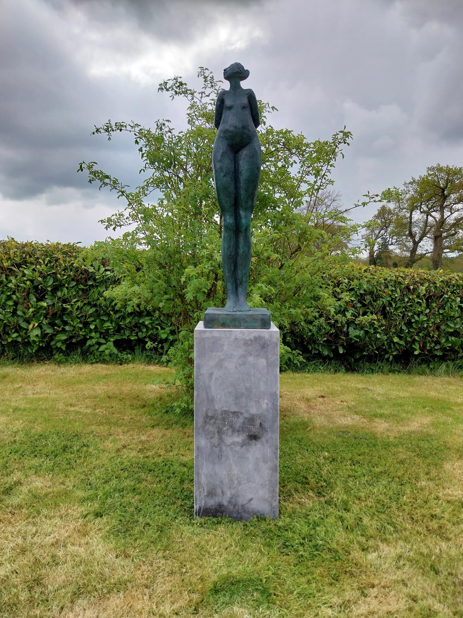 Exceptional quality contemporary bronze sculpture of a Lady with her head turned and arms folded - Image 3 of 12