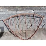 Wrought iron hay feeder corner {H 60cm x W 105cm x D 70cm }. (NOT AVAILABLE TO VIEW IN PERSON)