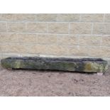 Long antique stone trough {H 20cm x W 200cm x D 30cm }. (NOT AVAILABLE TO VIEW IN PERSON)