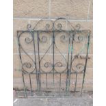 Wrought iron garden gate with scroll design {H 125cm x W 92cm }. (NOT AVAILABLE TO VIEW IN PERSON)