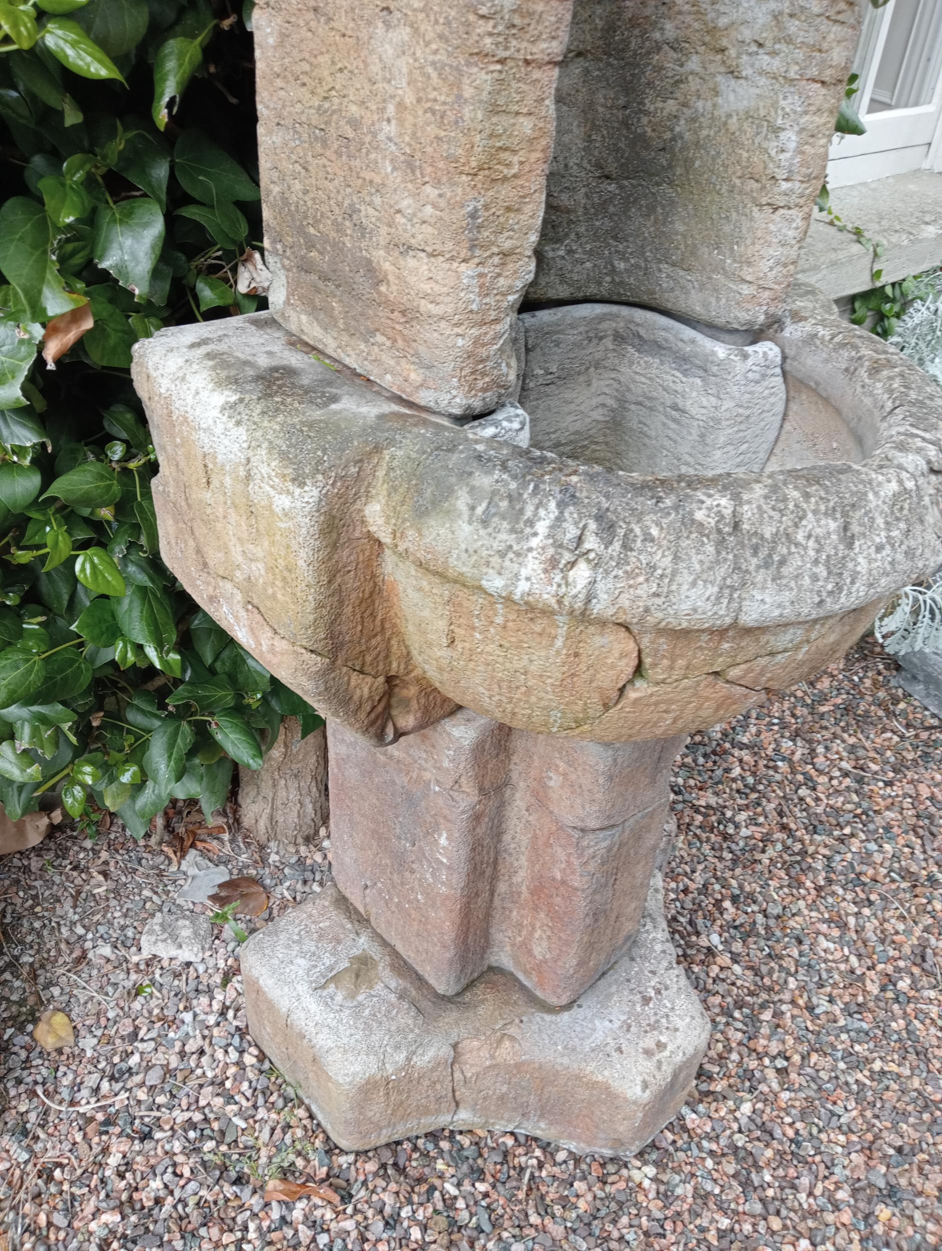 Stone Henri studio water fountain {H 145cm x W 60cm x D 50cm}. (NOT AVAILABLE TO VIEW IN PERSON) - Image 3 of 4