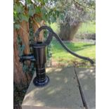 Victorian cast iron cow tail water pump {H 65cm x W 77cm x D 25cm }. (NOT AVAILABLE TO VIEW IN