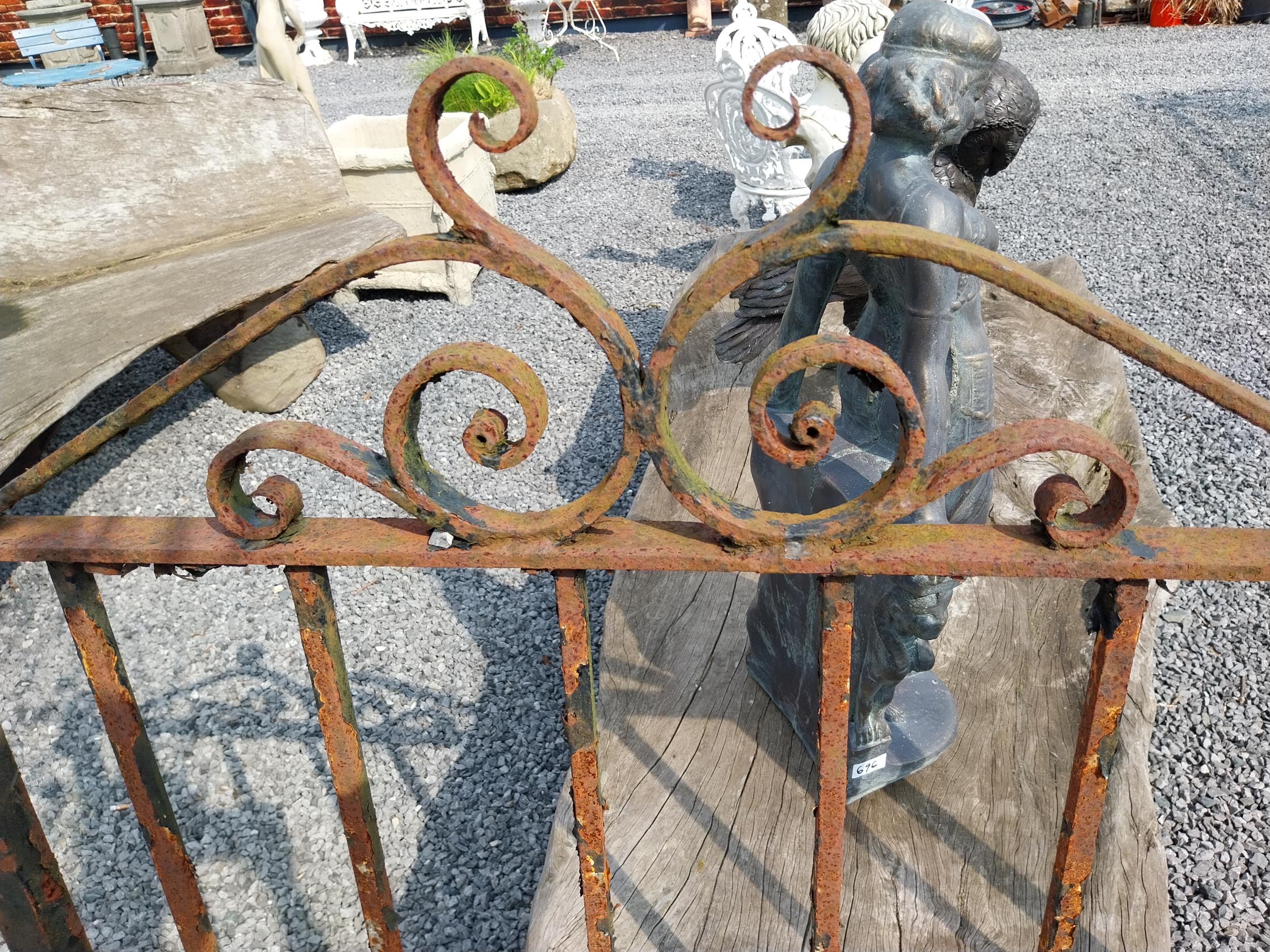 1950s wrought iron garden gate {122 cm H x 106 cm W x 4 cm D}. - Image 5 of 6