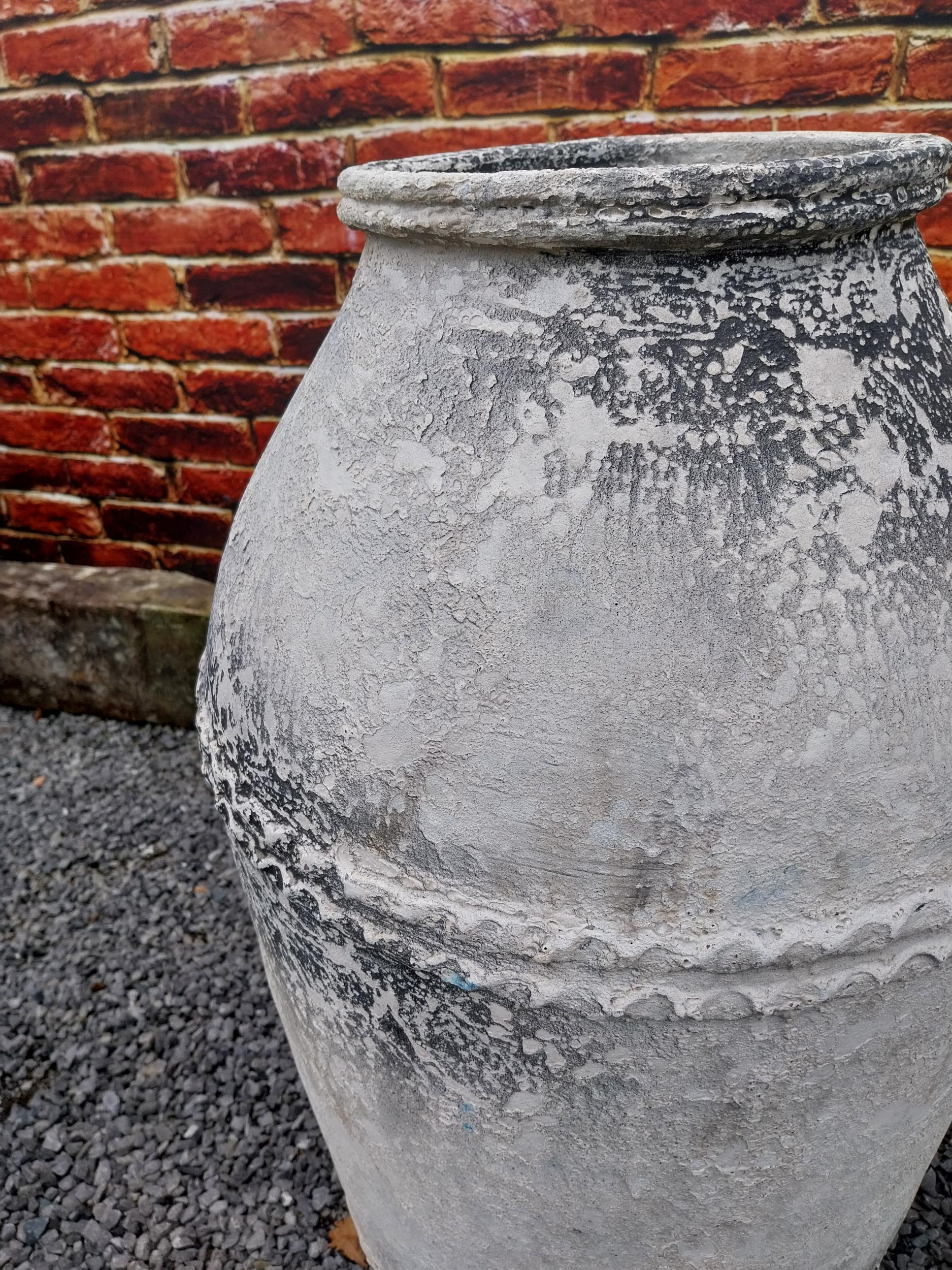 Atlantis glazed terracotta urn {107 cm H x 49 cm Dia.}. - Image 2 of 5