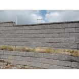 Four gritstone reclaimed diamond back cottage mullions {H 25cm x W 400cm x D 4cm }. (NOT AVAILABLE