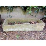 Sandstone trough g{H 20cm x W 90cm x D 30cm }. (NOT AVAILABLE TO VIEW IN PERSON)