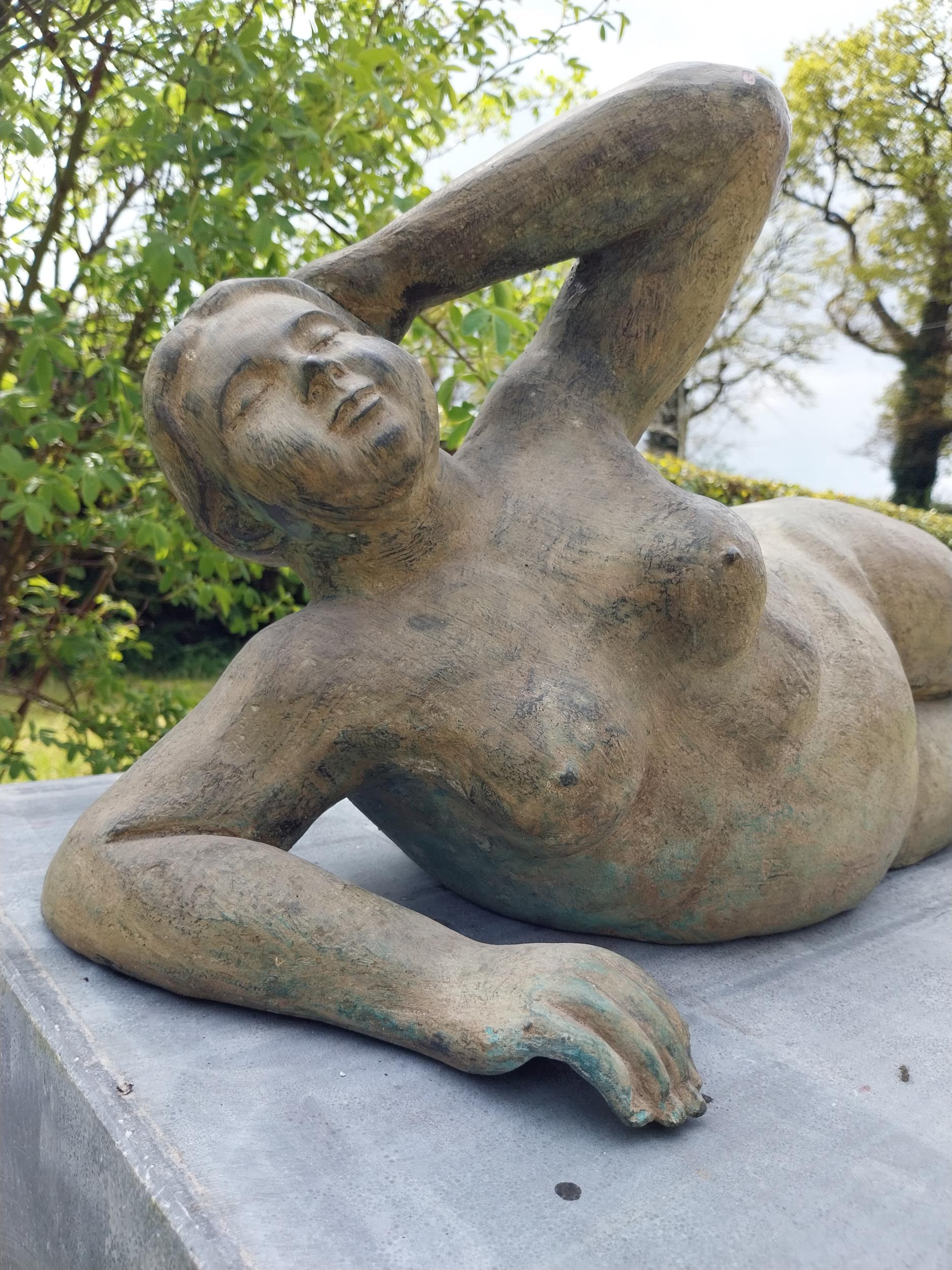Exceptional quality contemporary bronze sculpture 'The Curvy Muse' {34 cm H x 70 cm W x 77 cm D}. - Image 5 of 8
