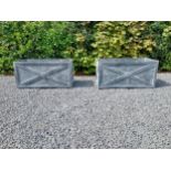 Pair of good quality metal rectangular planters with lead effect in the Georgian style {49 cm H x