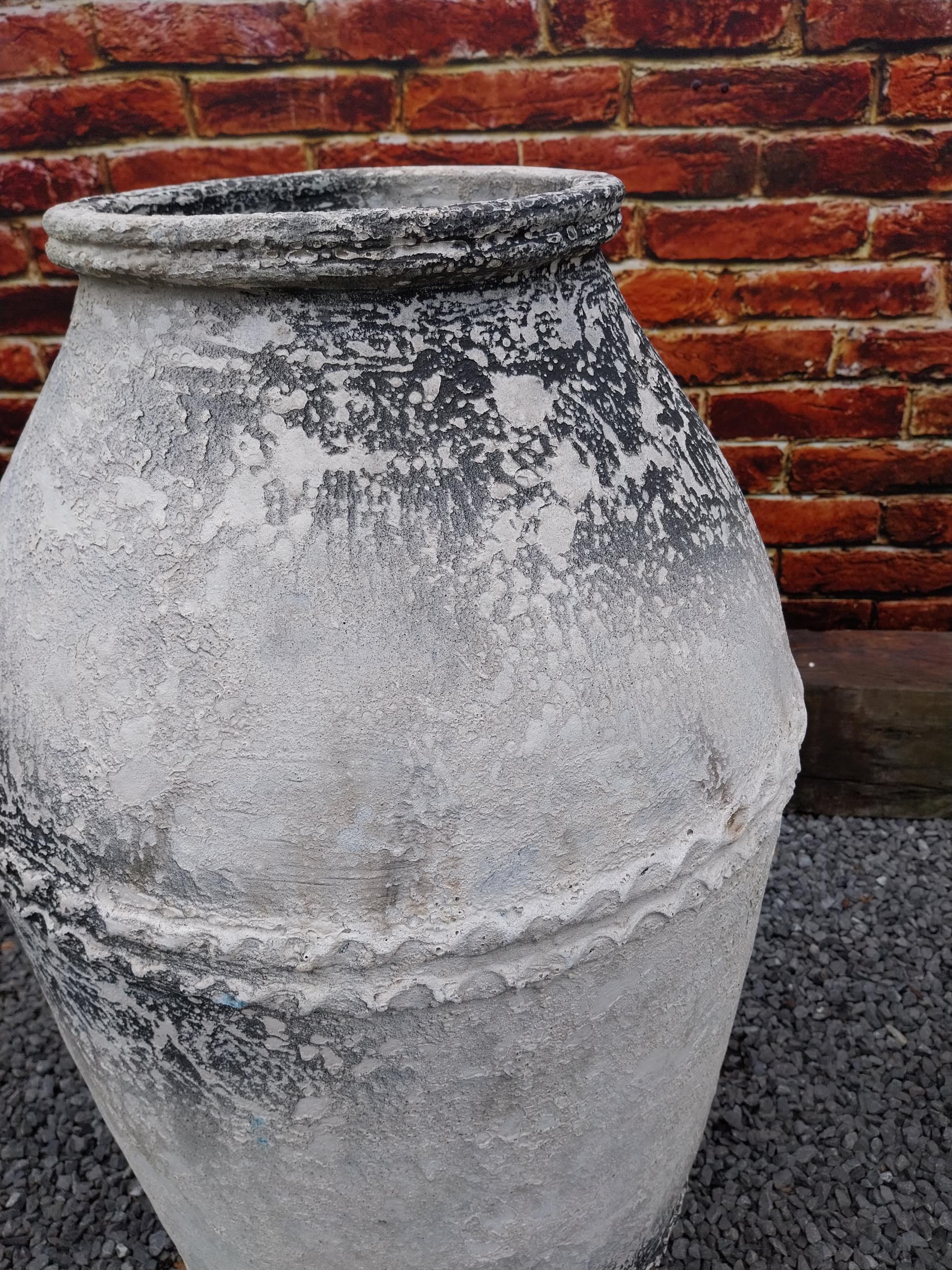 Atlantis glazed terracotta urn {107 cm H x 49 cm Dia.}. - Image 3 of 5