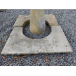 Sandstone tree surround {10 cm H x 103 cm W x 84 cm D and Inner dimension 50 cm Dia.}.