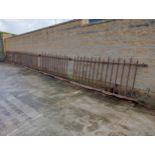 Cast iron railings with staggered points {Total length 26 metres x H 100}. (NOT AVAILABLE TO VIEW IN