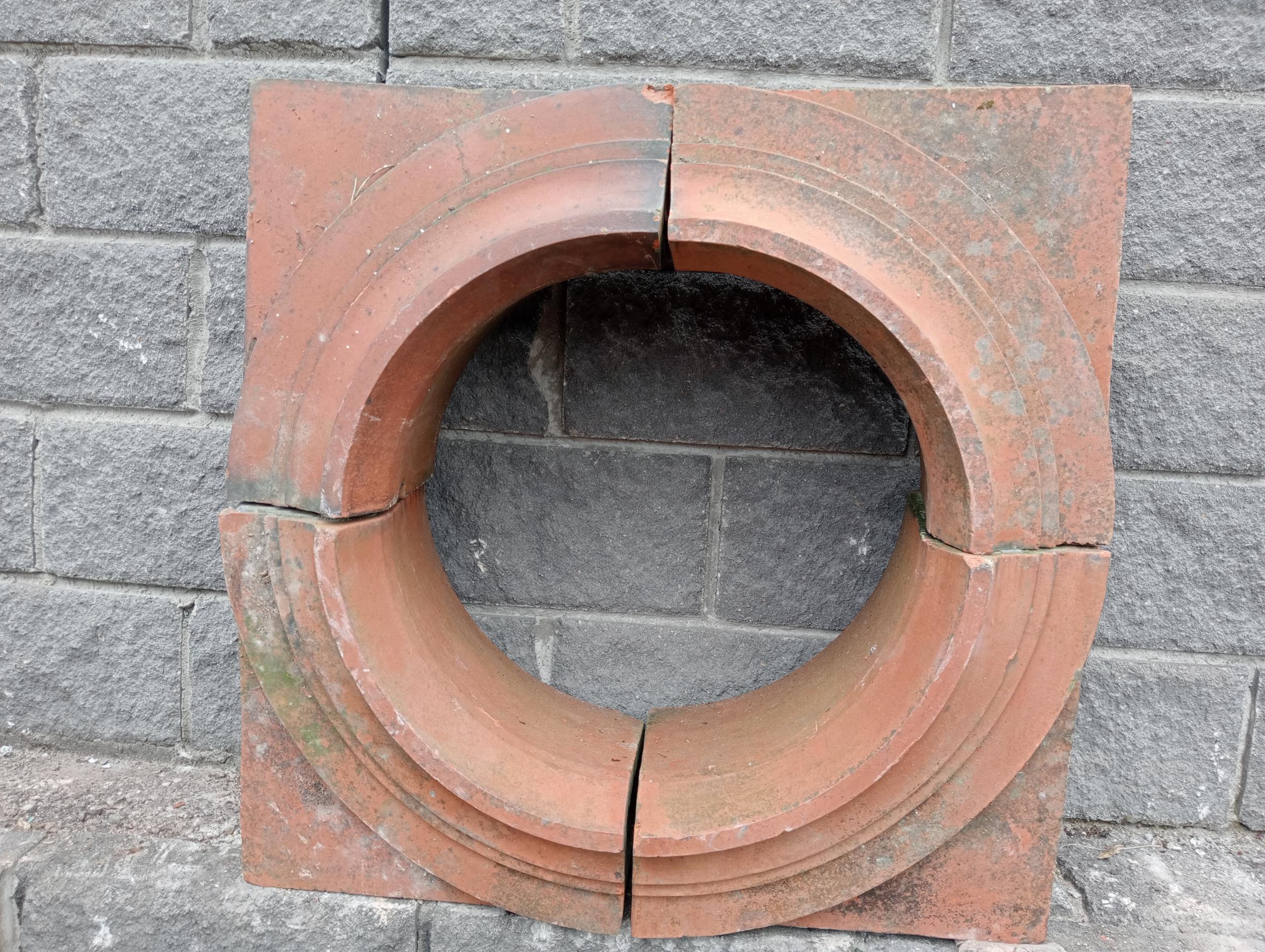 Terracotta circular surround {85 x 85 x D 30cm inside Dia 51cm }. - Image 2 of 4
