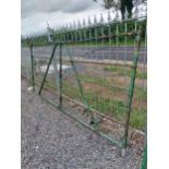 19th C. wrought iron estate railing gate {144 cm H x 296 cm W}.