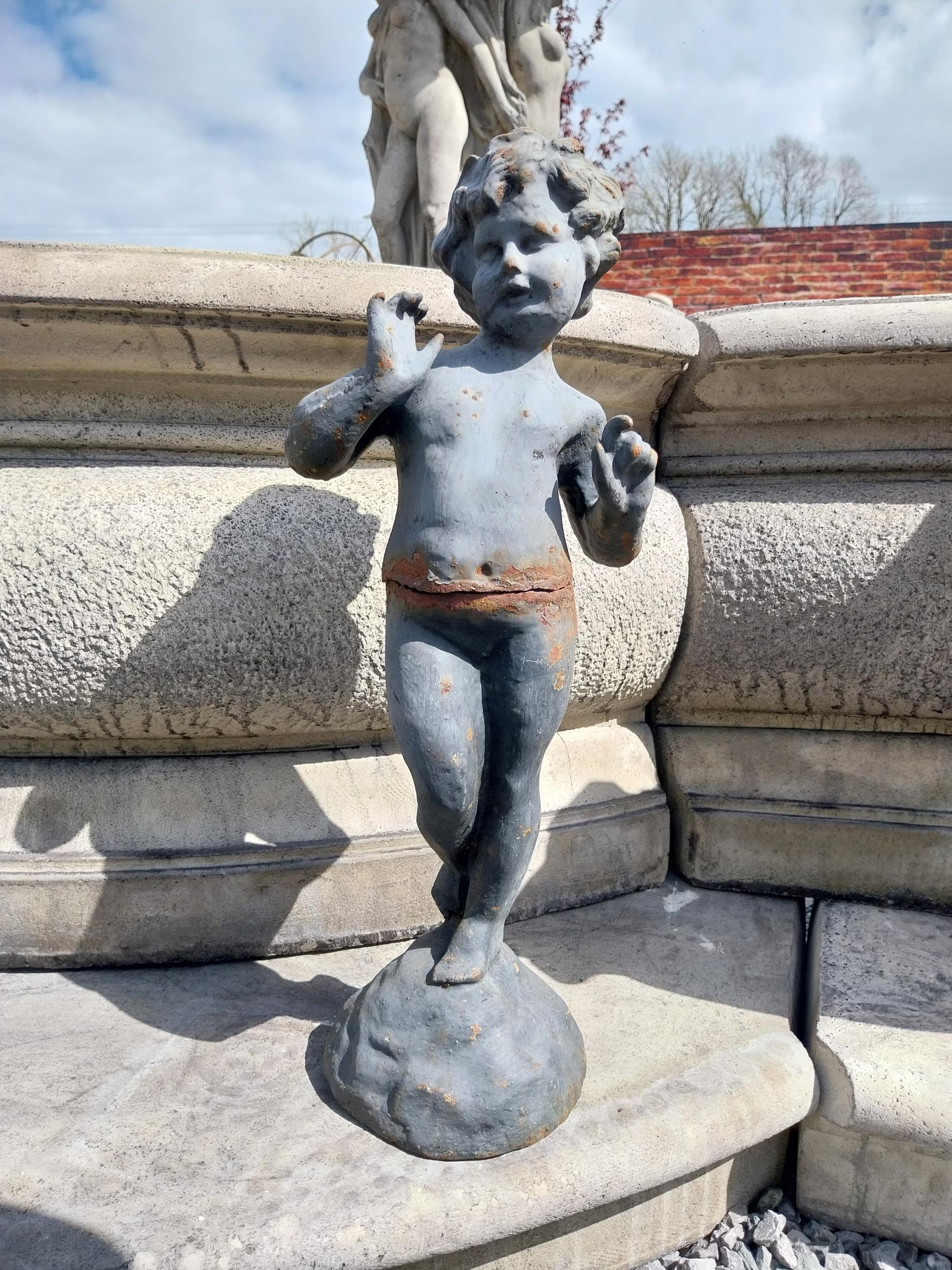Cast iron figure of a Boy {54 cm H x 17 cm Dia.}. - Bild 6 aus 9