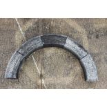 Five piece sectional stone arch {H 126cm x W 224cm x D 31cm }. (NOT AVAILABLE TO VIEW IN PERSON)