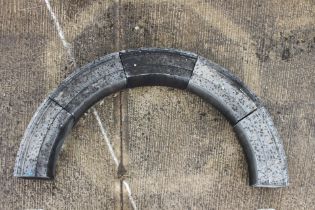 Five piece sectional stone arch {H 126cm x W 224cm x D 31cm }. (NOT AVAILABLE TO VIEW IN PERSON)