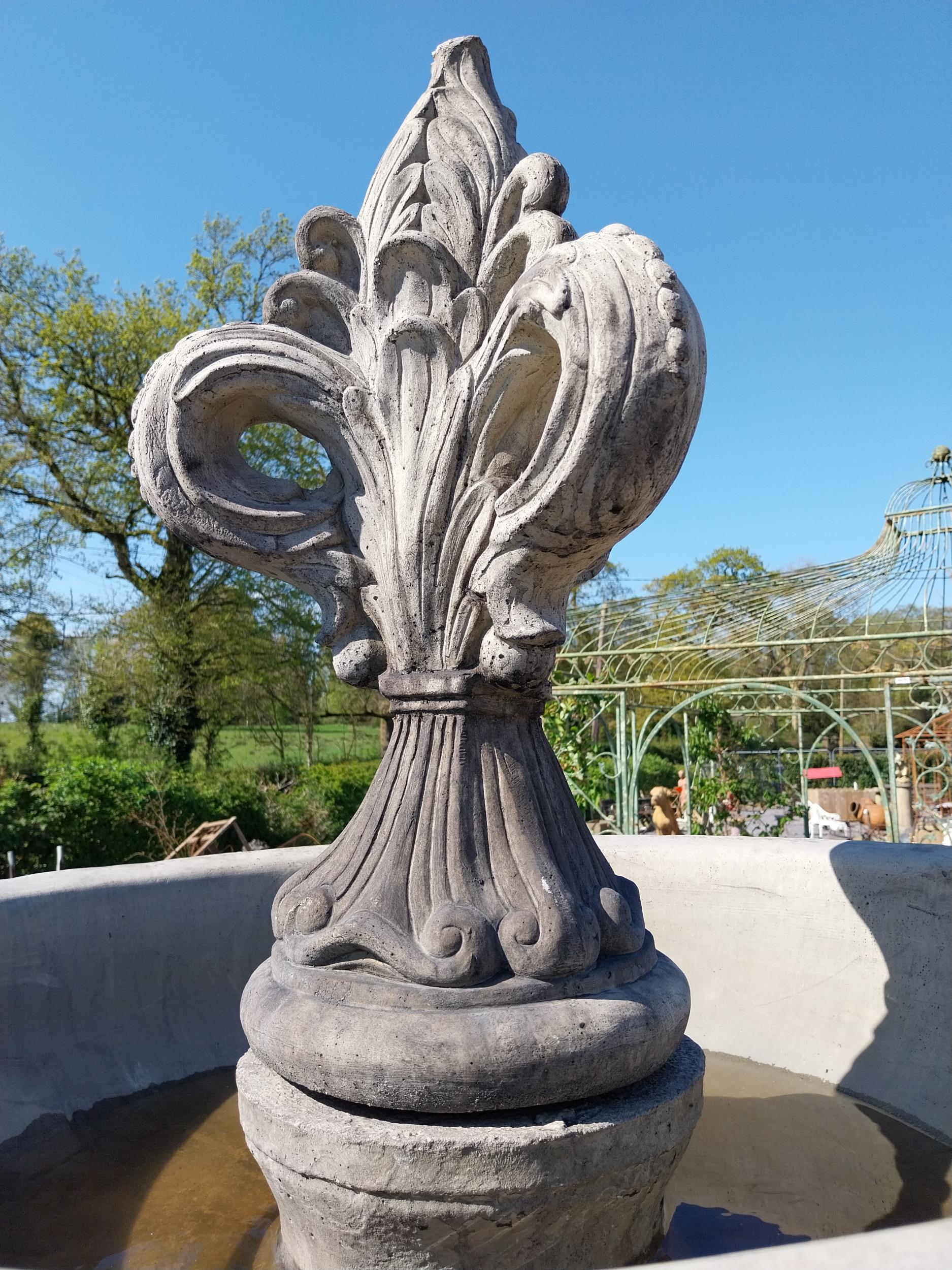 Good quality moulded sandstone fountain decorated with Grecian Lady and Lions mask {250 cm H x 350 - Image 12 of 24