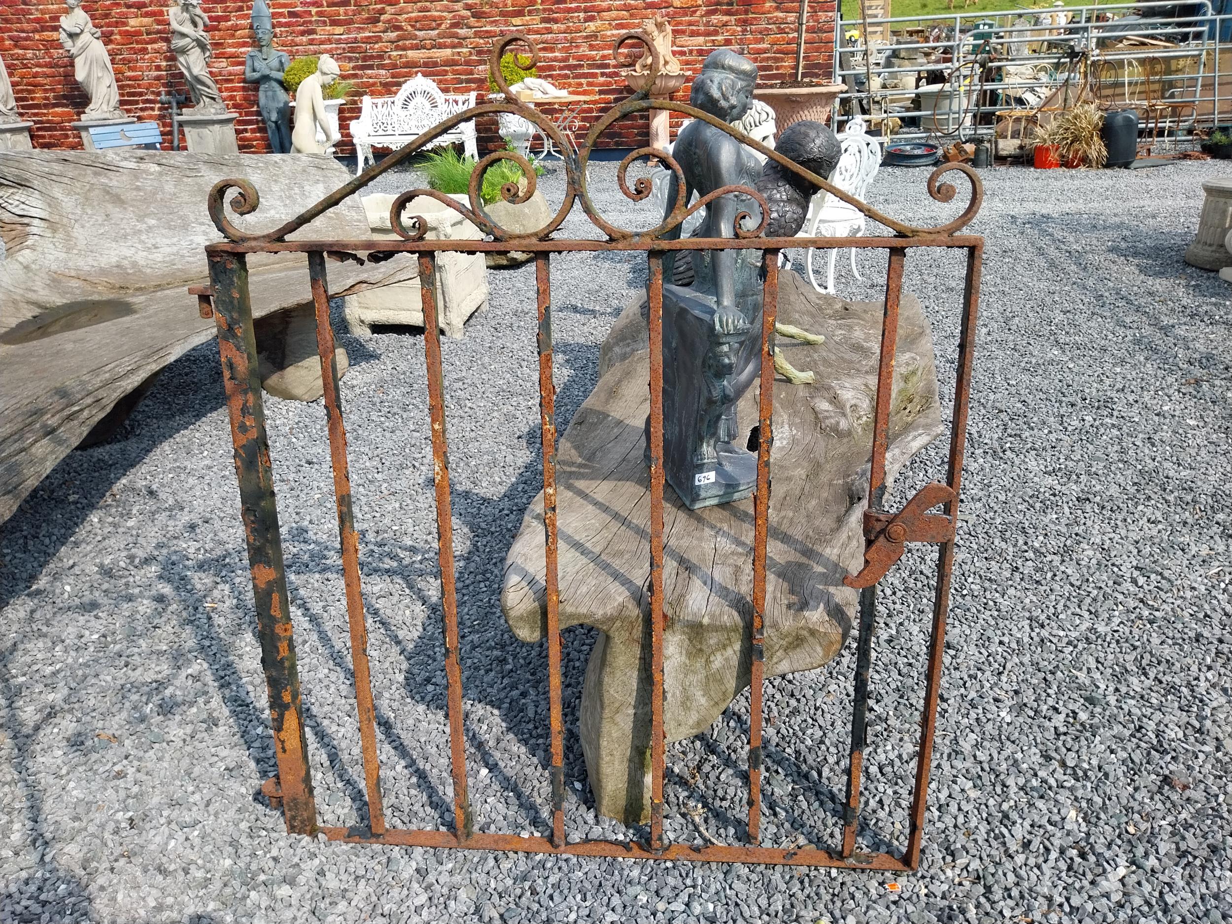 1950s wrought iron garden gate {122 cm H x 106 cm W x 4 cm D}. - Image 4 of 6