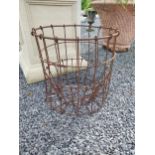 Early 20th C. wrought iron planter {52 cm H x 55 cm Dia.}.