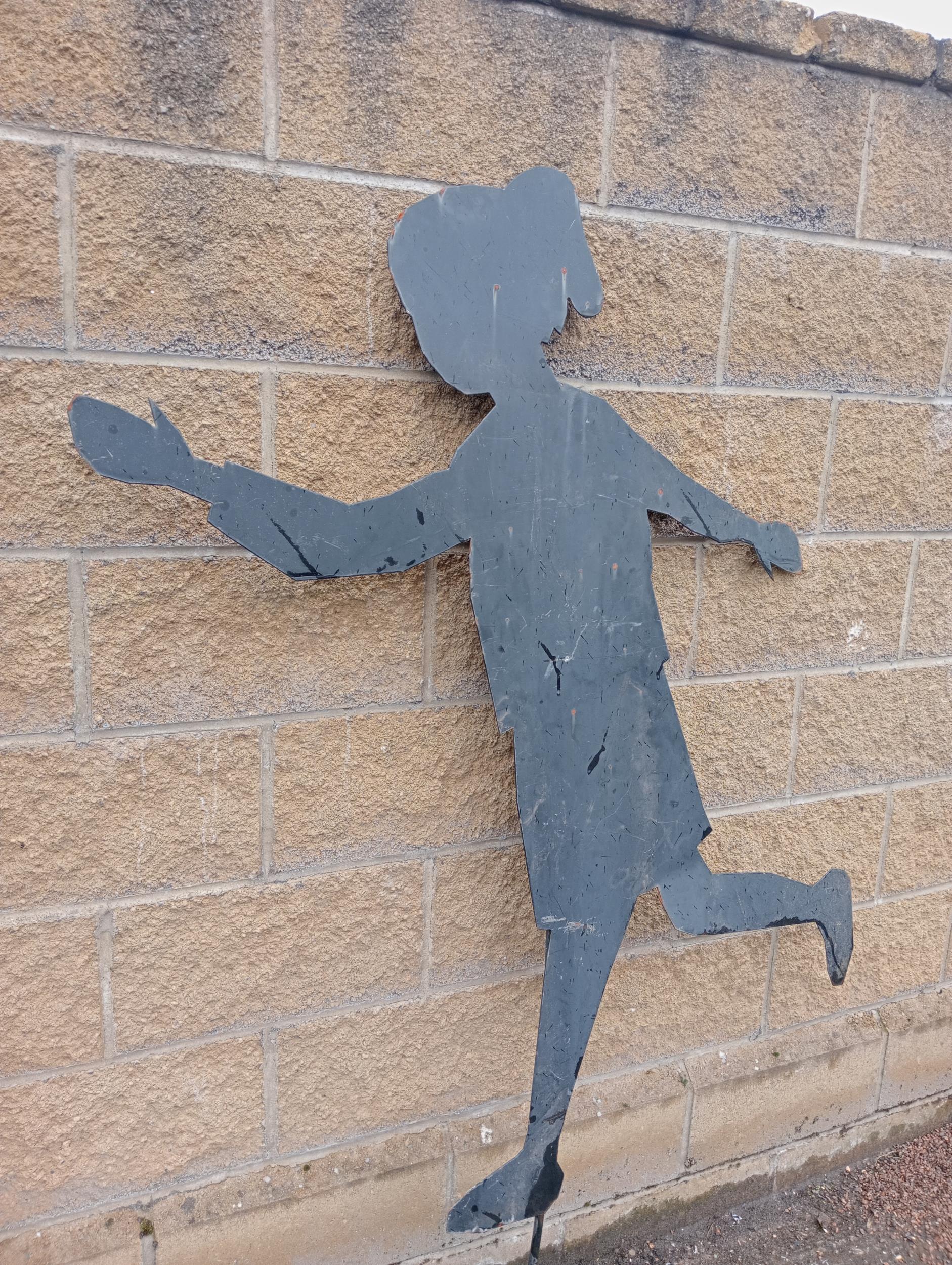 Metal silhouette of child {H 160cm x W 80cm }. (NOT AVAILABLE TO VIEW IN PERSON) - Image 2 of 2