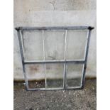 Cast iron six pane window {H 100cm x W 92cm }. (NOT AVAILABLE TO VIEW IN PERSON)