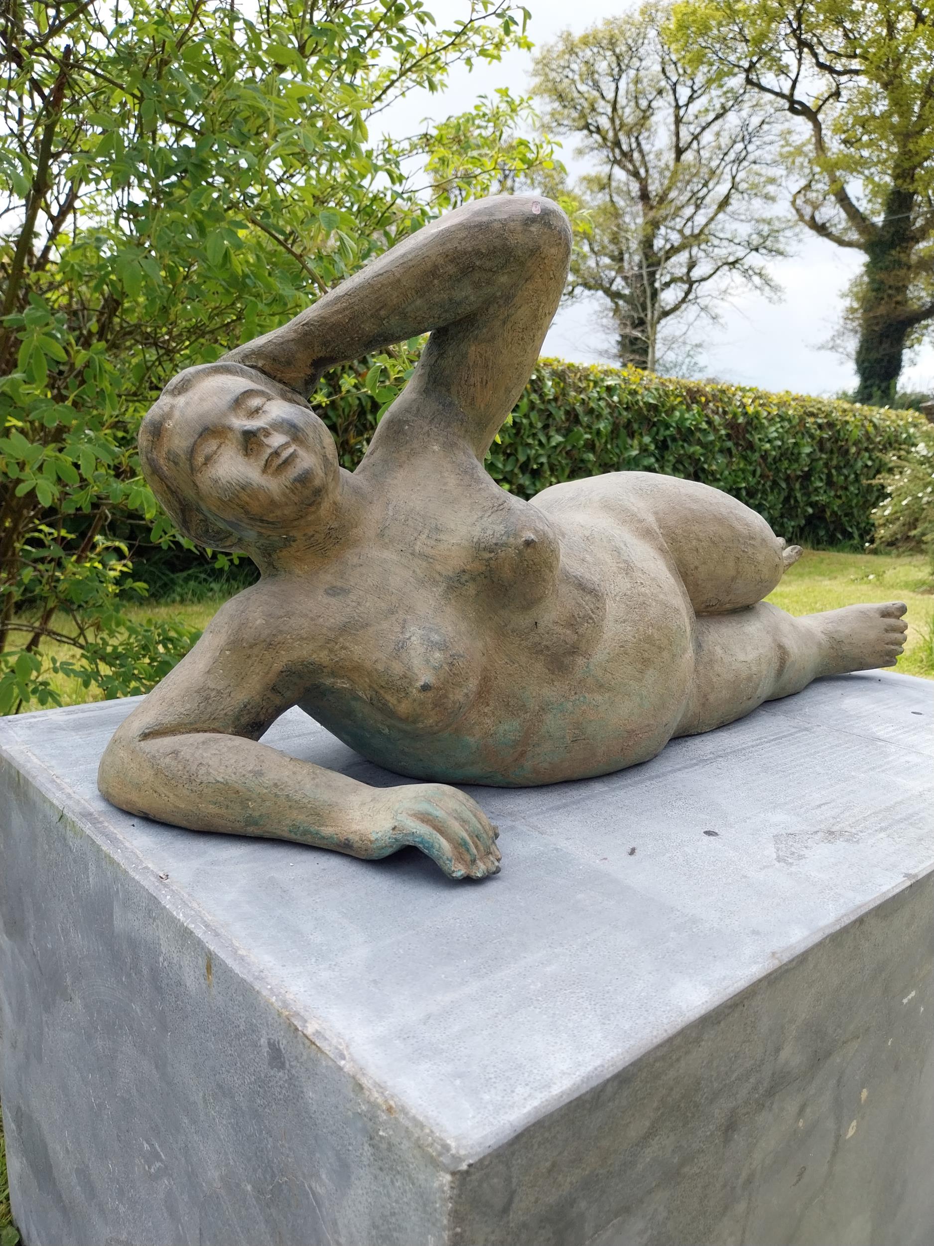 Exceptional quality contemporary bronze sculpture 'The Curvy Muse' {34 cm H x 70 cm W x 77 cm D}. - Image 6 of 8