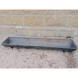 Small cast iron feeding trough {H 12cm x W 123cm x D 26cm }. (NOT AVAILABLE TO VIEW IN PERSON)