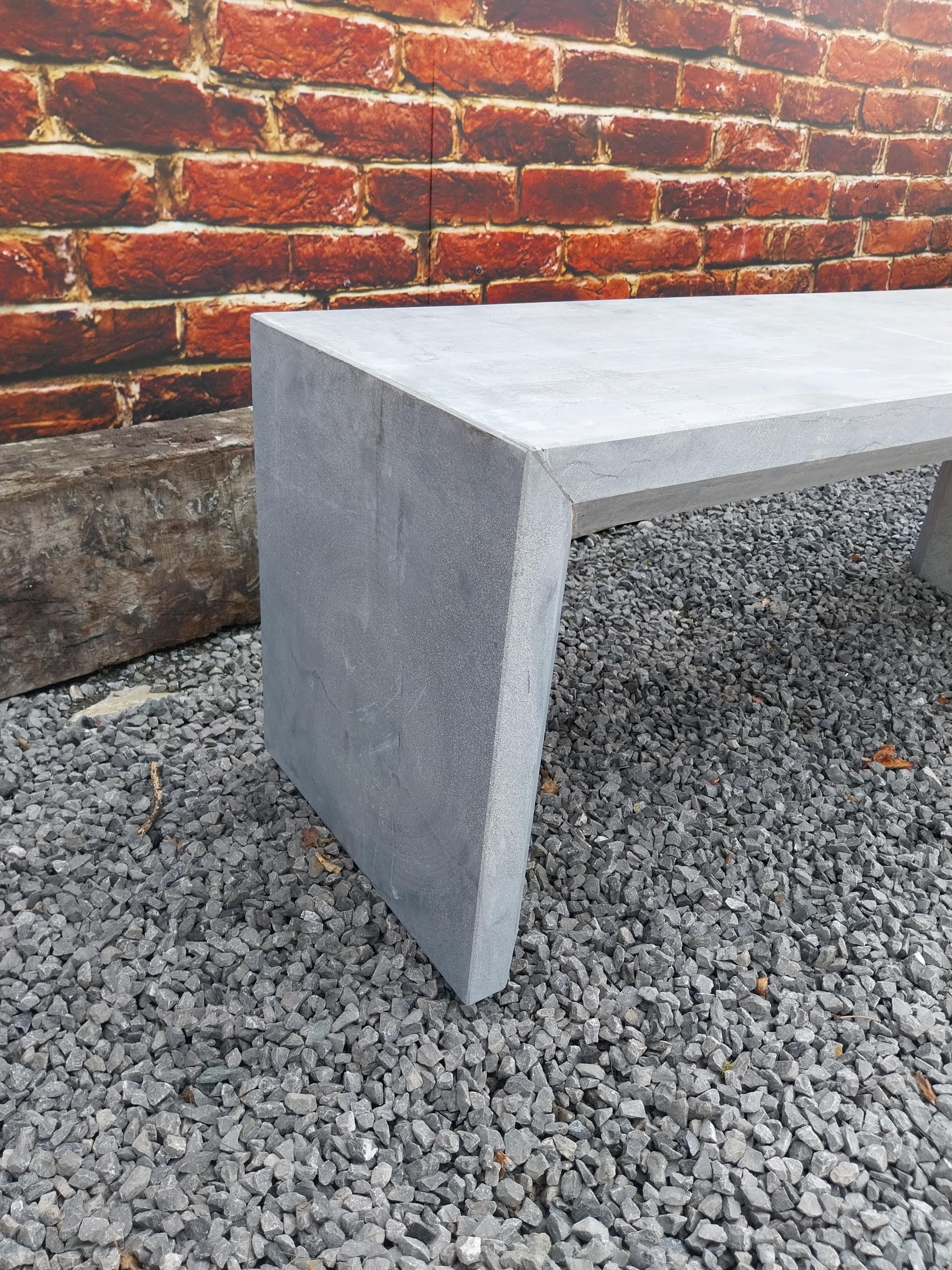 Slate garden bench {45 cm H x 120 cm W x 40 cm D}. - Image 4 of 4