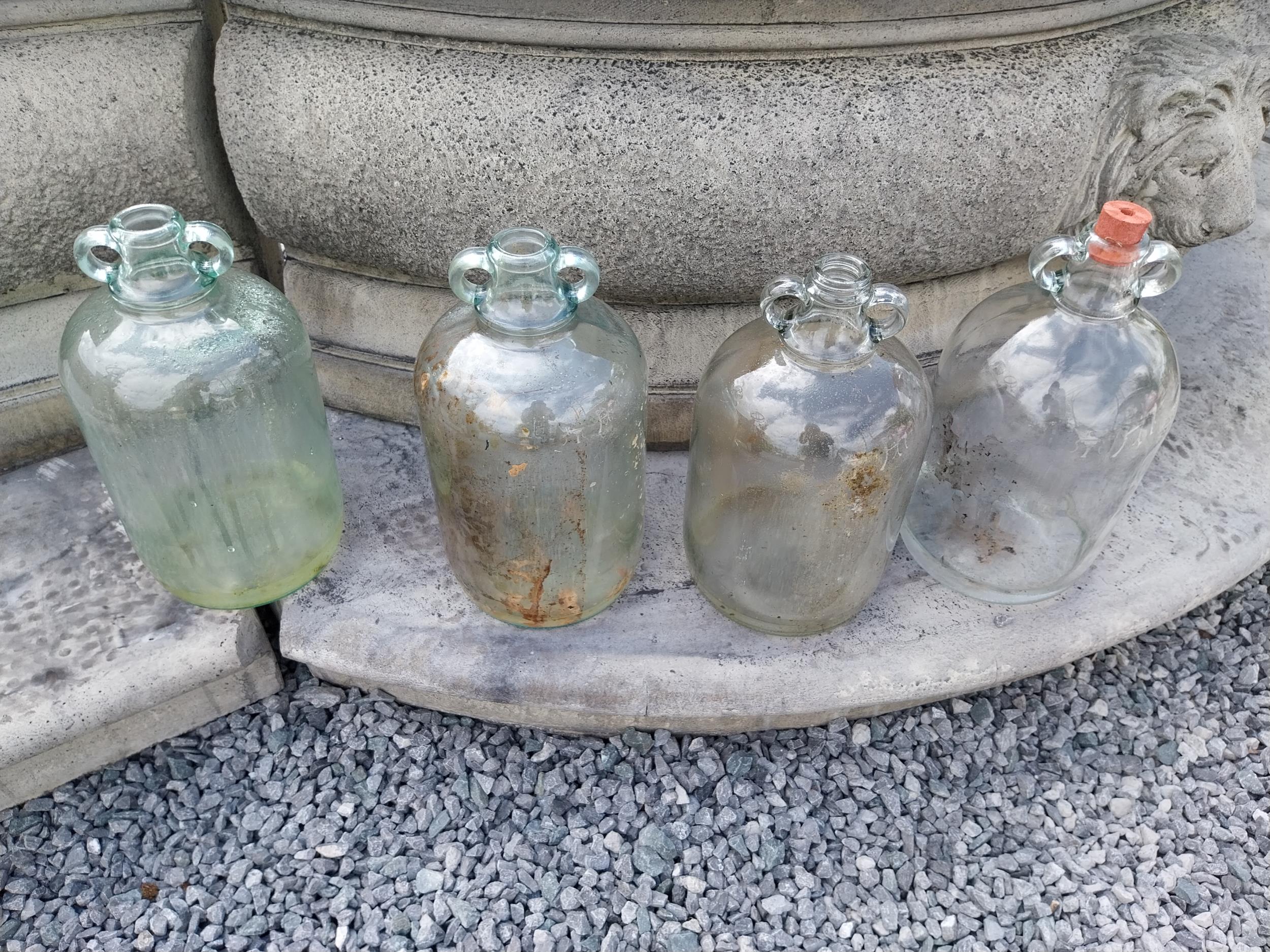 Collection of four glass demijohns {36 cm H x 16 cm Dia.}. - Image 3 of 7