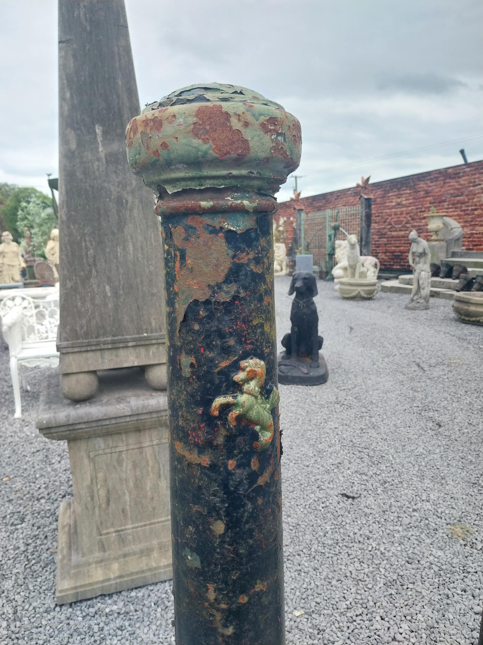 Pair of good quality cast iron bollards in the Victorian style {130 cm H x 20 cm Dia.}. - Image 2 of 5