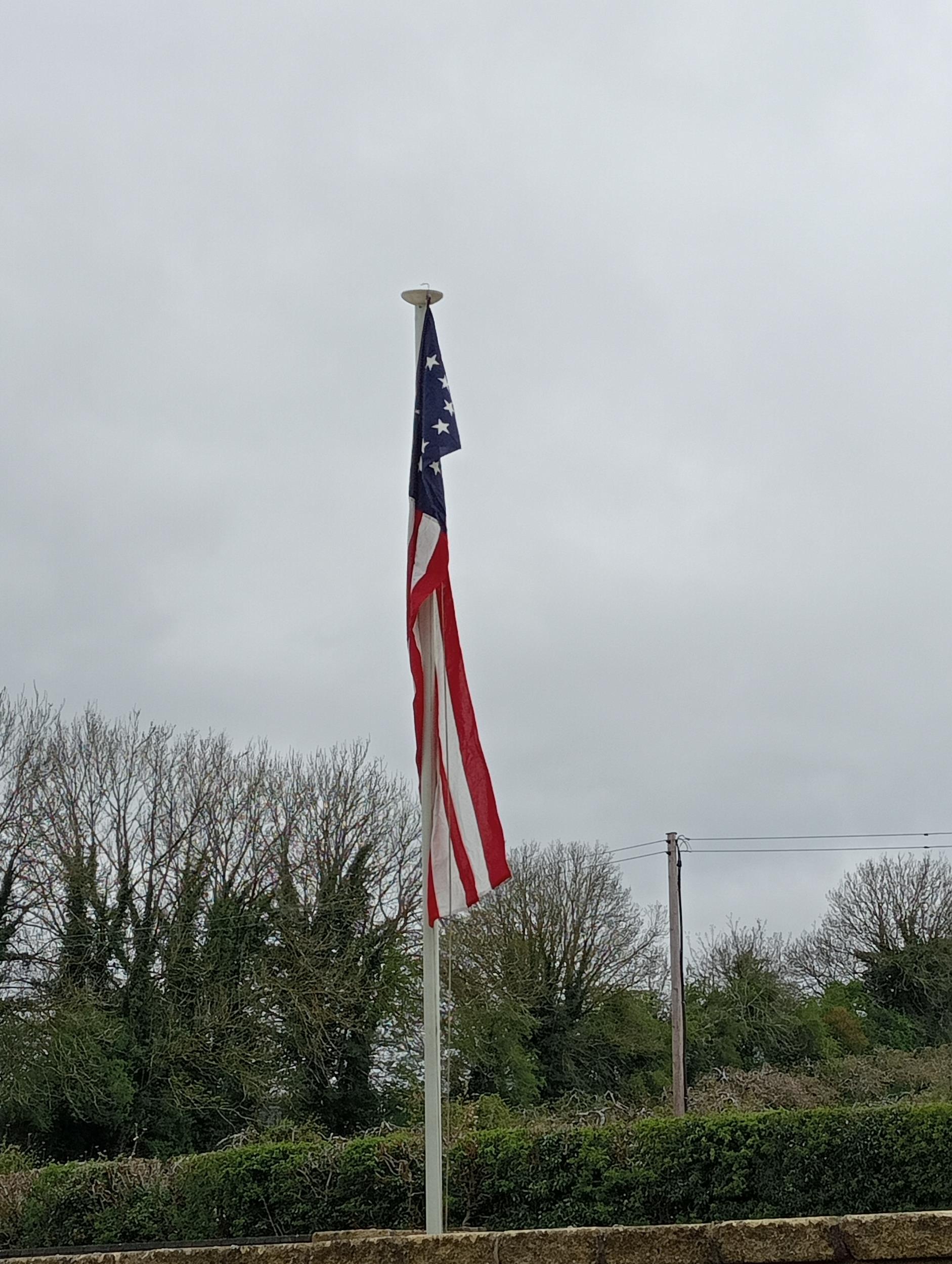 Flagpole with confederate flag {6 metres}. (NOT AVAILABLE TO VIEW IN PERSON)
