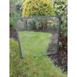 Cast iron garden mirror {H 76 x 76}. (NOT AVAILABLE TO VIEW IN PERSON)