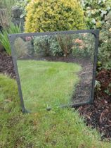 Cast iron garden mirror {H 76 x 76}. (NOT AVAILABLE TO VIEW IN PERSON)