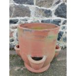 Terracotta herb planter {H 44cm x Dia 33cm }. (NOT AVAILABLE TO VIEW IN PERSON)
