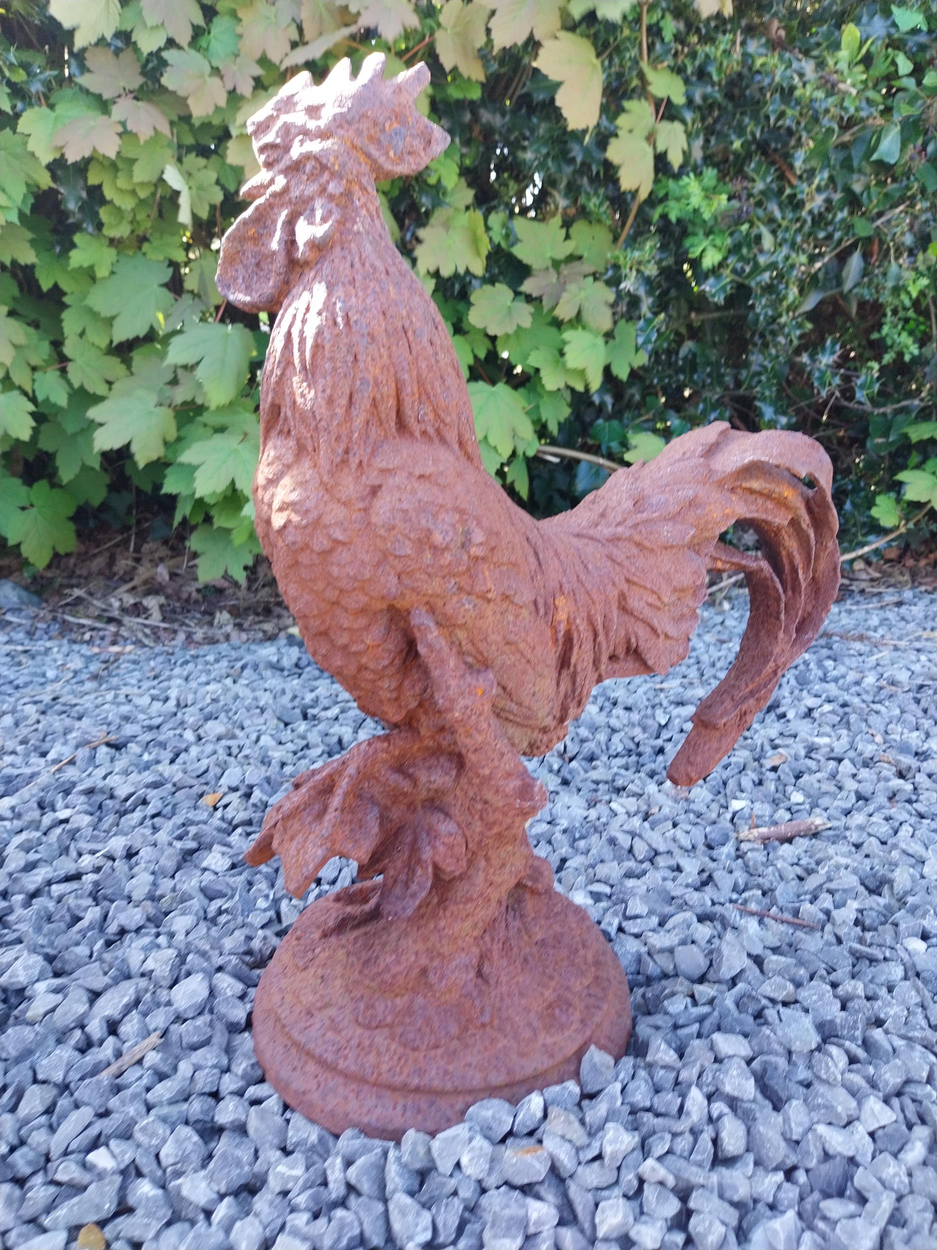 Pair of cast iron statues of Roosters {43 cm H x 36 cm W x 20 cm D}. - Image 2 of 5