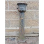 Cast iron bollard {H 91cm x Dia 23cm}. (NOT AVAILABLE TO VIEW IN PERSON)