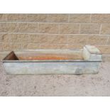 Galvanised trough water feeder {H 48cm x W 187cm x D 47cm}. (NOT AVAILABLE TO VIEW IN PERSON)