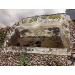 Sandstone trough h{H 24cm x W 75cm x D 42cm }. (NOT AVAILABLE TO VIEW IN PERSON)
