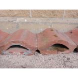 Collection of twenty terracotta copings {H 15cm x W 30cm x D 32cm }. (NOT AVAILABLE TO VIEW IN