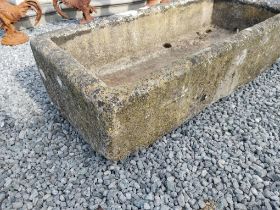 19th C. Sandstone trough {26cm H x 96cm W x 44cm D}