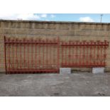 Forged iron gate with railing {Gate H 146cm x 204 and Railing H 110cm x W 187cm }. (NOT AVAILABLE TO