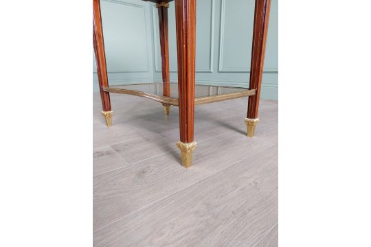 Good quality French kingwood side table raised on square tapered legs {77 cm H x 66 cm W x 43 cm - Image 6 of 18