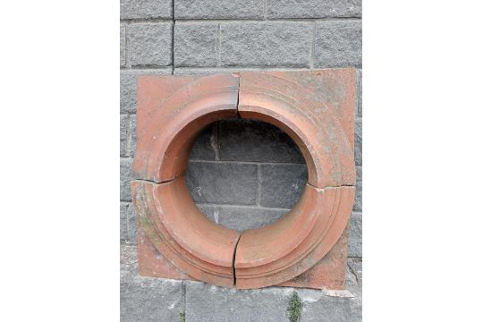 Terracotta circular surround {85 x 85 x D 30cm inside Dia 51cm }. NOT AVAILABLE TO VIEW IN PERSON - Image 1 of 4